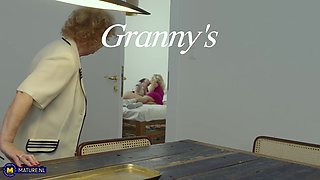 Grandma Noretta Ends Up In An Old And Young Lesbian Threesome With Two Hot Teeny Babes