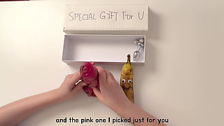 Boo Opens BF's Gift: Long Controllable BWC & Cums Hard