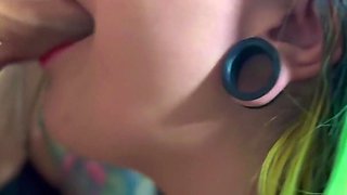 Sideview Deepthroat & Facefucking Blowjob
