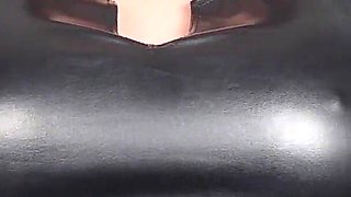 Jerk off to Big Boobs in Shiny Leather: Edging Instructions and Orgasm Denial