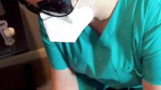 Sperm bank nurse in Nashville strokes my sample out and collects it