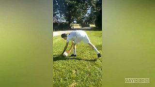 German Turk 19 Years Old Jerks off at the Castle in Bavaria