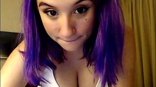 Hot Purple hair busty cam model with in hot outfit: Big Ass, Amateur  Babe Porn