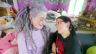 Hard Tattooed Cock Gothic ANAL POV Threesome