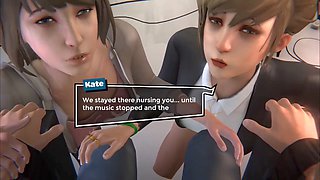 Playing adult games with hot babes in a strange life