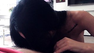 Two college babes giving handjob POV