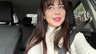 Cutie Risks Being Caught Creaming And Squirting In Car