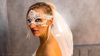 Pretty Slim Blonde Bride Cheats On Her Fiancé Having Sex With Her Step-bro Right Before the Wedding