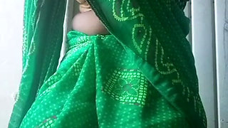 Indian Village Wife Pees While Showing off Her Boobs