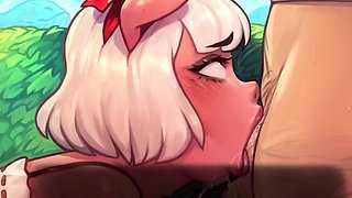 Princess gives amazing blowjobs in my pig princess visual novel