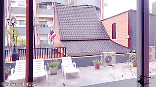 Beautiful Thai girl fucked Her boyfriend's friend in her bedroom.