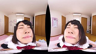 Japanese Student Fantasy Unfolds in Virtual POV Passion