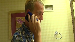 Cougar Milks a Young Man and He Cums on Her Tits