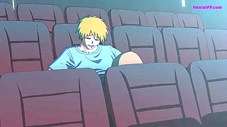 Movie With Makima: Sex Time At Cinema ( Uncensored )