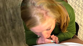 Horny granny Interracial blowjob video