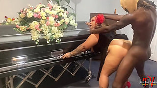 Dick-o-ween: Belaquis Gets Fucked in Haunted Funeral Home by BBC