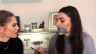 Leah and Courtney (Tape Challenge)