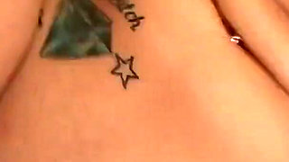 Bella Blaze is a busty tattooed babe who sucks cock for the cumshot