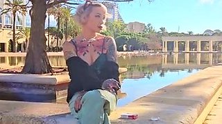 Tasty amateur blonde babe masturbating on web cam