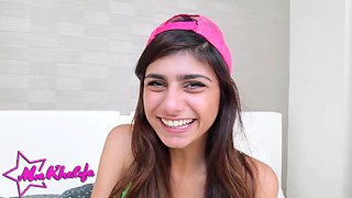 Mia Khalifa enjoys deepthroating a massive cock in HD