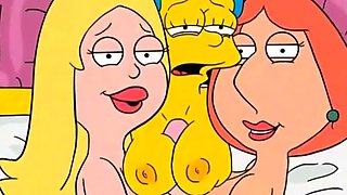 Famous cartoon lesbian MILFs