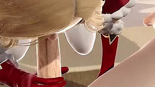 Christmas Elf Making Hottes Blowjob For Big Dick On A Bed 3D Animation Porn