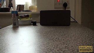 Raunchy subslut Princess Paris eats sperm after cruel plow