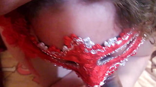 Enjoying a rich blowjob