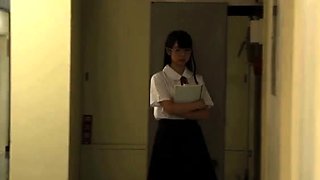 Hot college japanese teen sucks cock and fucks like maniac