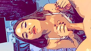 Colombian girl La Coralita shows off her smoking fetish with epic blowjob compilation