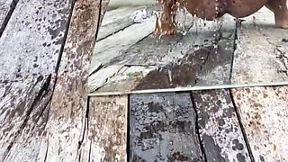 Selfie Shooting and Pee with Nice Flashing