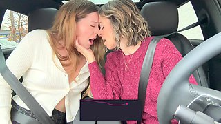 Serenity Cox and Nadia Foxx Take on Another Drive Thru with the Lushs on Full Blast!