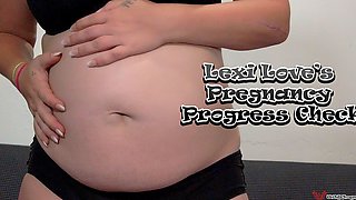 Lexi Love's Pregnancy Progress Check: Naked Weigh-in & Explicit Measurements