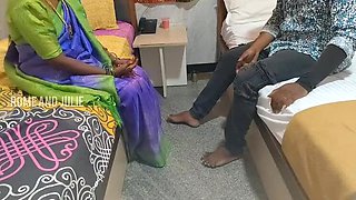 Indian Step Mom Blowjob and Doggy Style with Teen Son in Front of Step Dad - Homemade HD