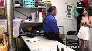 Officer fucks perky suspects pretty mouth