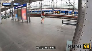 Hunt4k. blonde stunner sucked a dick in the teach station restroom!