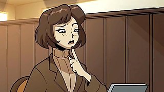 Hefty barista serves up her ass instead of coffee in this cartoon parody