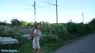 Hot Thief Marina Gold Fucked in the Woods