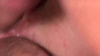 Double cumshot action in extreme threesome