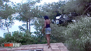 Shania Shania Strip Near an Old Abandoned Swimming Pool