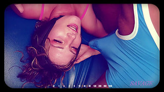 Wrestling with Passion - Ahanu Reed Loves Getting Creampied by Her BBC Coach!!