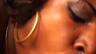 Busty ebony-skinned has anal sex with a black cock to enjoy the cum