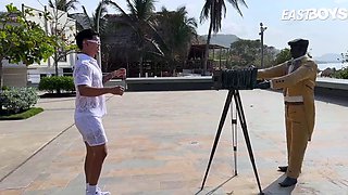 Exclusive latino muscle boy gets handjob his big dick