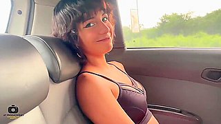 I Fuck My Cute Stepsister Hard In The Car While My Stepdad Takes Us