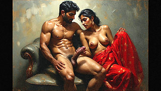 Indian aunty shocked by looking at her neighbour boy's cock as she begged him to fuck and satisfy her