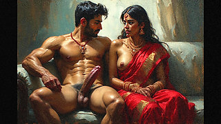 Bhabhi rubbing her wet hairy pussy by looking at her neighbour college boy and fucked by him