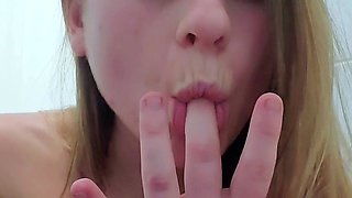Busty Amateur Babe Masturbates her Pussy