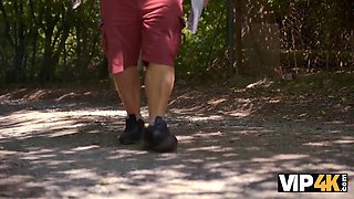 Watch these kinky mature babes dominate and play with each other in public