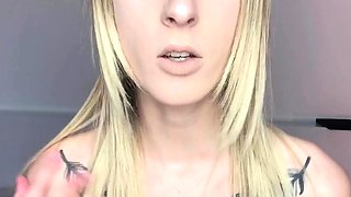 Blonde teen Sierras first erotic masturbation video