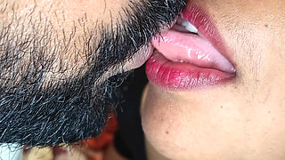 Hot and cute deep Lip kiss